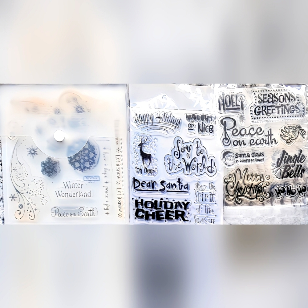 Christmas Rubber Stamp Set • NWOT